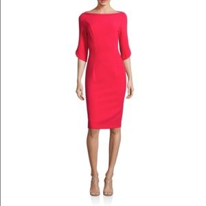 Black Halo Nuelle petal sleeve sheath dress